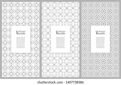 Set of vertical seamless line patterns. Black and white geometric backgrounds collection. Endless repeating linear texture for wallpaper, packaging, banners, invitations, business cards, fabric print