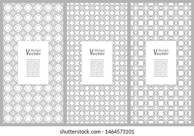 Set of vertical seamless line patterns. Black and white geometric backgrounds collection. Endless repeating linear texture for wallpaper, packaging, banners, invitations, business cards, fabric print