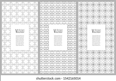 Set of vertical seamless line patterns. Black and white geometric backgrounds collection. Endless repeating linear texture for wallpaper, packaging, banners, invitations, business cards, fabric print