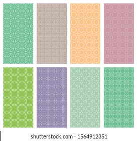 Set of vertical seamless line patterns. Colorful geometric backgrounds collection. Endless repeating linear texture for wallpaper, packaging, banners, invitations, business cards, fabric print