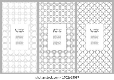 Set of vertical seamless line patterns. Black and white geometric backgrounds collection. Endless repeating linear texture for wallpaper, packaging, banners, invitations, business cards, fabric print