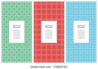 Set of vertical seamless line patterns. Colorful geometric backgrounds collection. Endless repeating linear texture for wallpaper, packaging, banners, invitations, business cards, fabric print