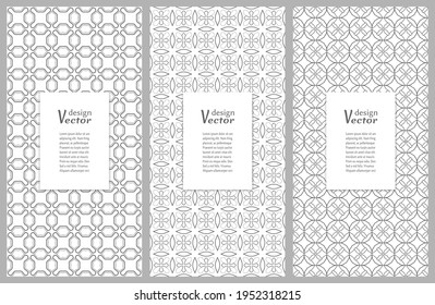 Set of vertical seamless line patterns. Black and white geometric backgrounds collection. Endless repeating linear texture for wallpaper, packaging, banners, invitations, business cards, fabric print