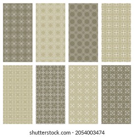 Set of vertical seamless line patterns. Colorful geometric backgrounds collection. Endless repeating linear texture for wallpaper, packaging, banners, invitations, business cards, fabric print