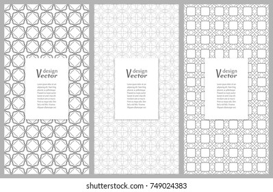 Set of vertical seamless line patterns. Black and white geometric backgrounds collection. Endless repeating linear texture for wallpaper, packaging, banners, invitations, business cards, fabric print