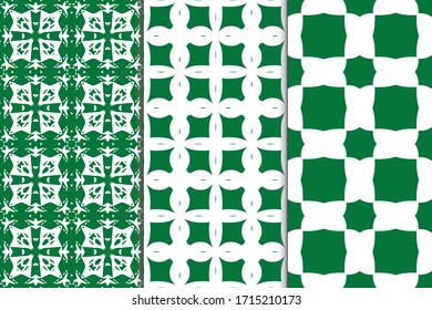 Set of vertical seamless pattern. Decorative geometric texture. Abstract repeating pattern for printing on fabric, wrapping paper
