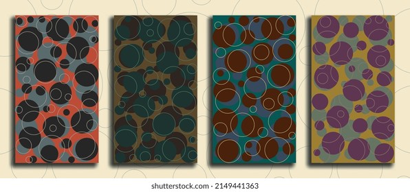 Set of vertical web banners for social media mobile apps with abstract geometric patterns. Elegant sale and discount promo backgrounds. Modern vector promotion email ad newsletter layouts. EPS 10