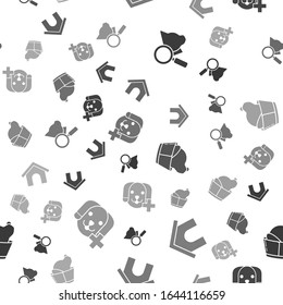 Set Veterinary clinic symbol, Dog house, Veterinary clinic symbol and Veterinary clinic symbol on seamless pattern. Vector