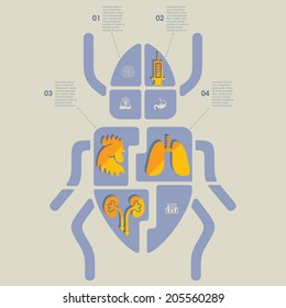 Set of veterinary flat icons