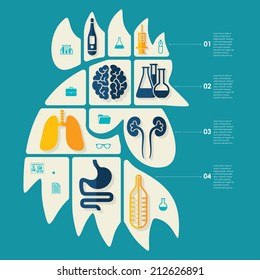 Set of veterinary flat icons