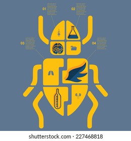 Set of veterinary flat icons