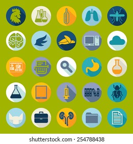 Set of veterinary flat icons