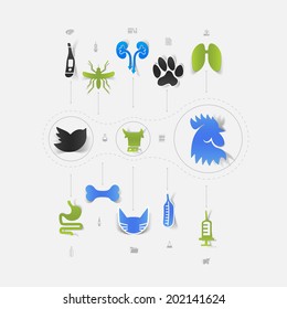 Set of veterinary icons