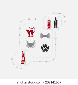 Set of veterinary icons
