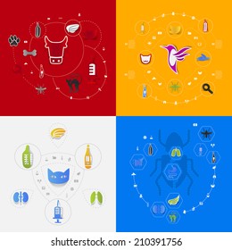 Set of veterinary icons