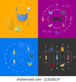 Set of veterinary icons