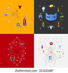 Set of veterinary icons