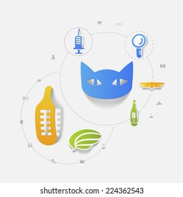 Set of veterinary icons
