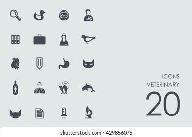 Set of veterinary icons