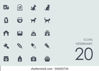 Set of veterinary icons