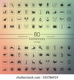 Set of veterinary icons