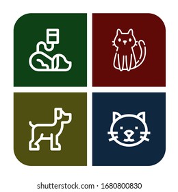 Set of veterinary icons. Such as Veterinary, Cat, Dog , veterinary icons
