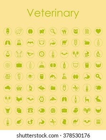 Set of veterinary simple icons