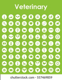 Set of veterinary simple icons
