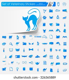 Set of veterinary stickers
