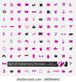 Set of veterinary stickers