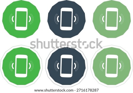 Set of Viber logo call icons with white background