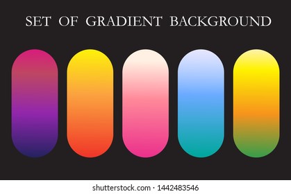 Set of vibrant gradient vector background. illustration colorful wallpaper for template website. Backdrop for banner social media app.