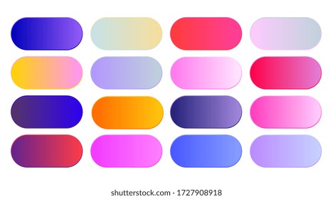 set of vibrant gradients  swatches or buttons