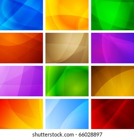 Set of vibrant simple backdrops. Eps 10 vector illustration