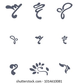 Set of Victorian Ornaments Vector