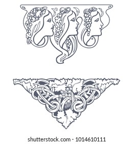 Set of Victorian Ornaments Vector