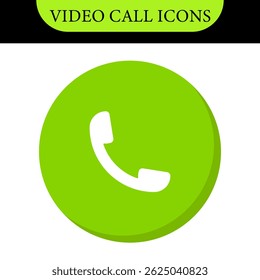 Set of Video call icon. Video conference. Video call chat screen vector buttons template for on-line video chat app, internet talk. User interface symbols for web conference or business webinar