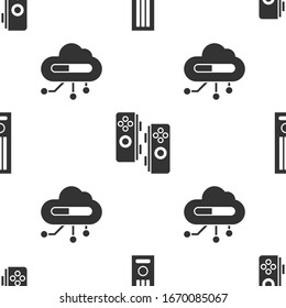 Set Video game console, Gamepad and Internet of things on seamless pattern. Vector