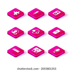 Set Video game console, Portable video, Premium create account screen, Headphones, Microphone, Smartphone and playing in, Stereo speaker and Sword for icon. Vector