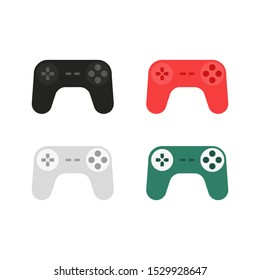 Set of video game controller. Vector illustration in flat design
