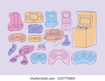 set of video games items