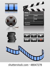 set of video icons