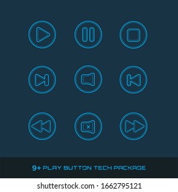 Set von Bildschnittstellen-Icons als wichtiger Teil der Kommunikation mit Benutzern mit dünner Linie
