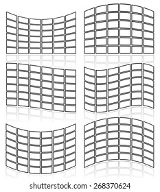 Set of "Video Walls" with different distortion effects