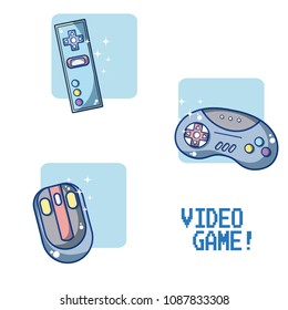 Set of videogame and consoles