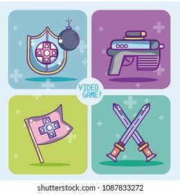 Set of videogames icons