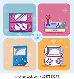 Set of videogames icons