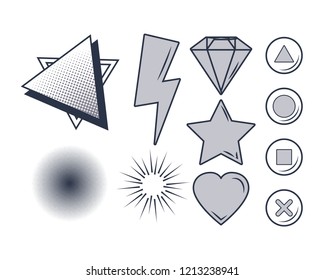 Set of videogames items