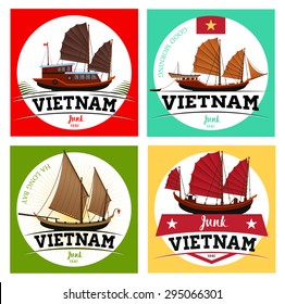 Set of Vietnam Junk (ship).