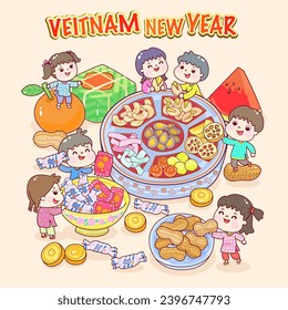 Set Vietnam New Year Food.